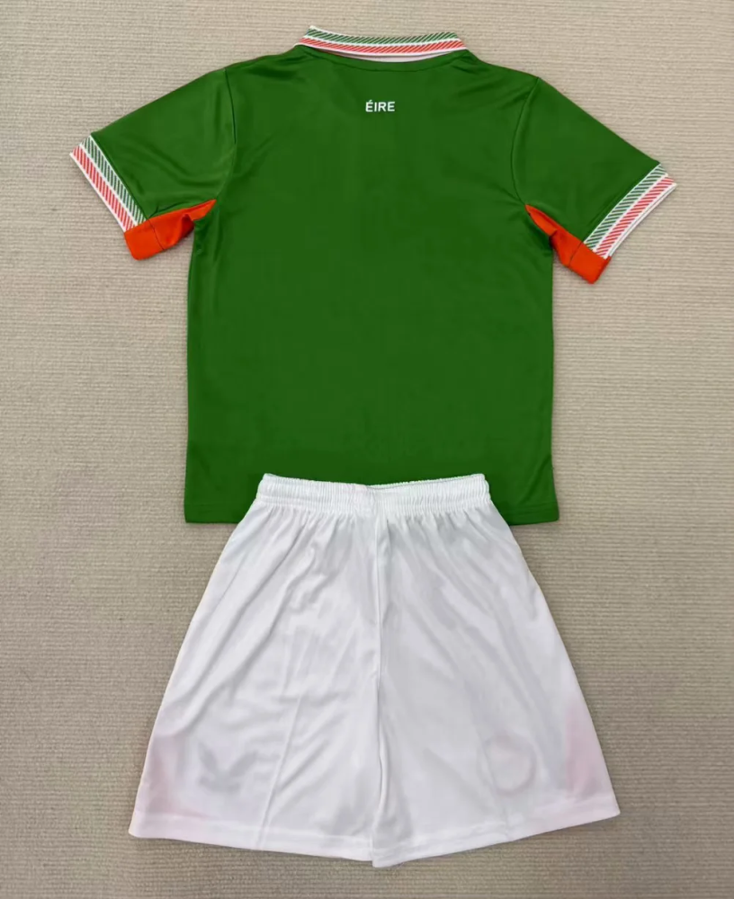 Kids 25/26 Ireland Home Soccer Jersey | Green | short-sleeved