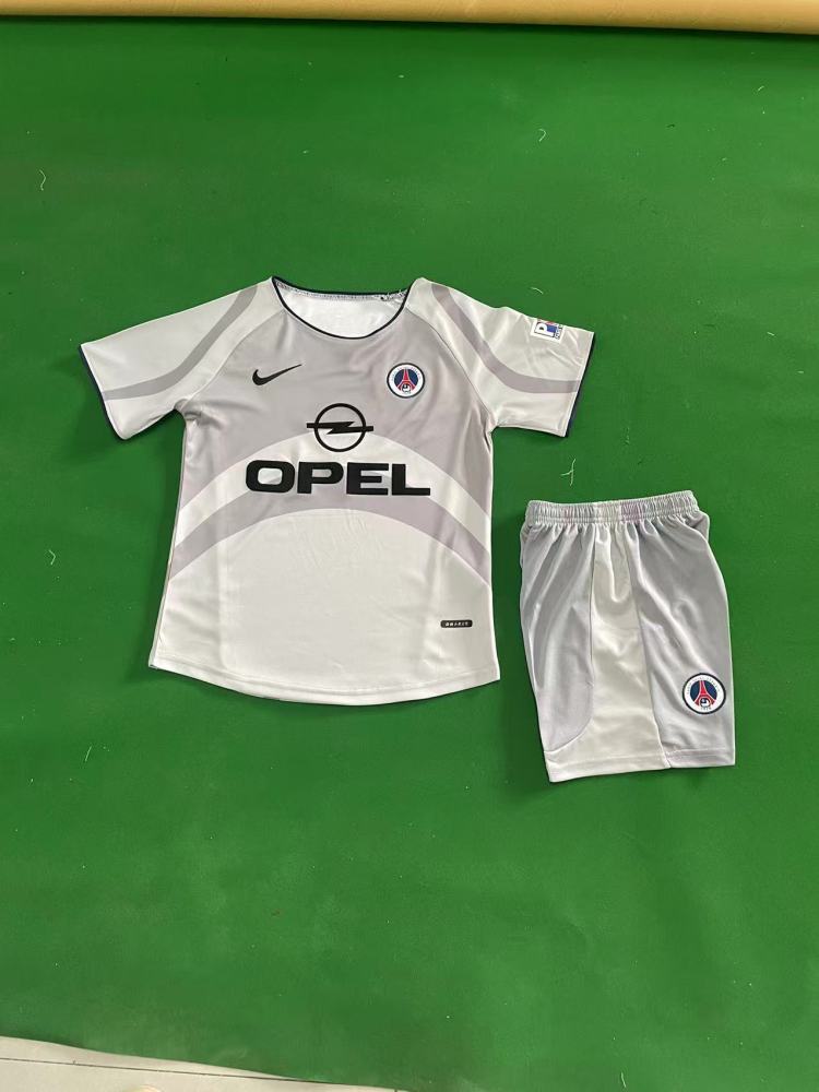 Kids 01-02 Paris Away Soccer Jersey | PSG | short-sleeved | retro version