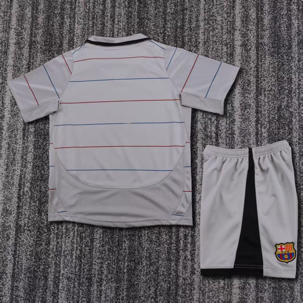 Kids 03-04 Barcelona Away Soccer Jersey | short-sleeved | retro version