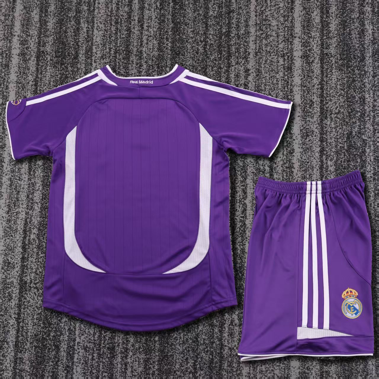 Kids 0607 Real Madrid away Jersey | Purple | short-sleeved | retro version
