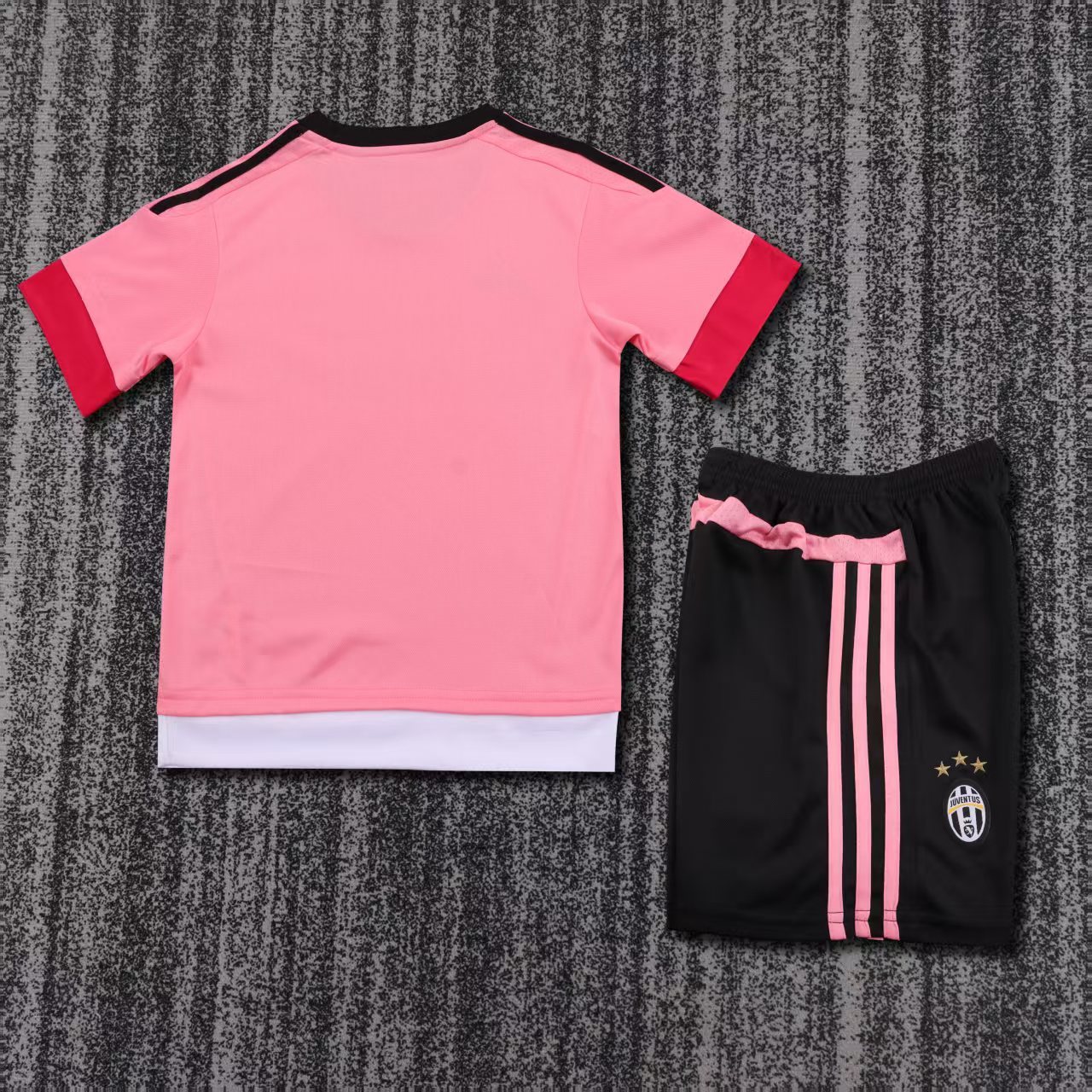 Kids 15-16 Juve Away Soccer Jersey | pink | short-sleeved | retro version
