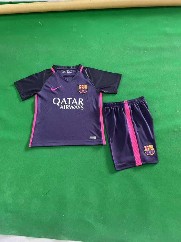 Kids 16-17 Barcelona away Soccer Jersey | short-sleeved | retro version