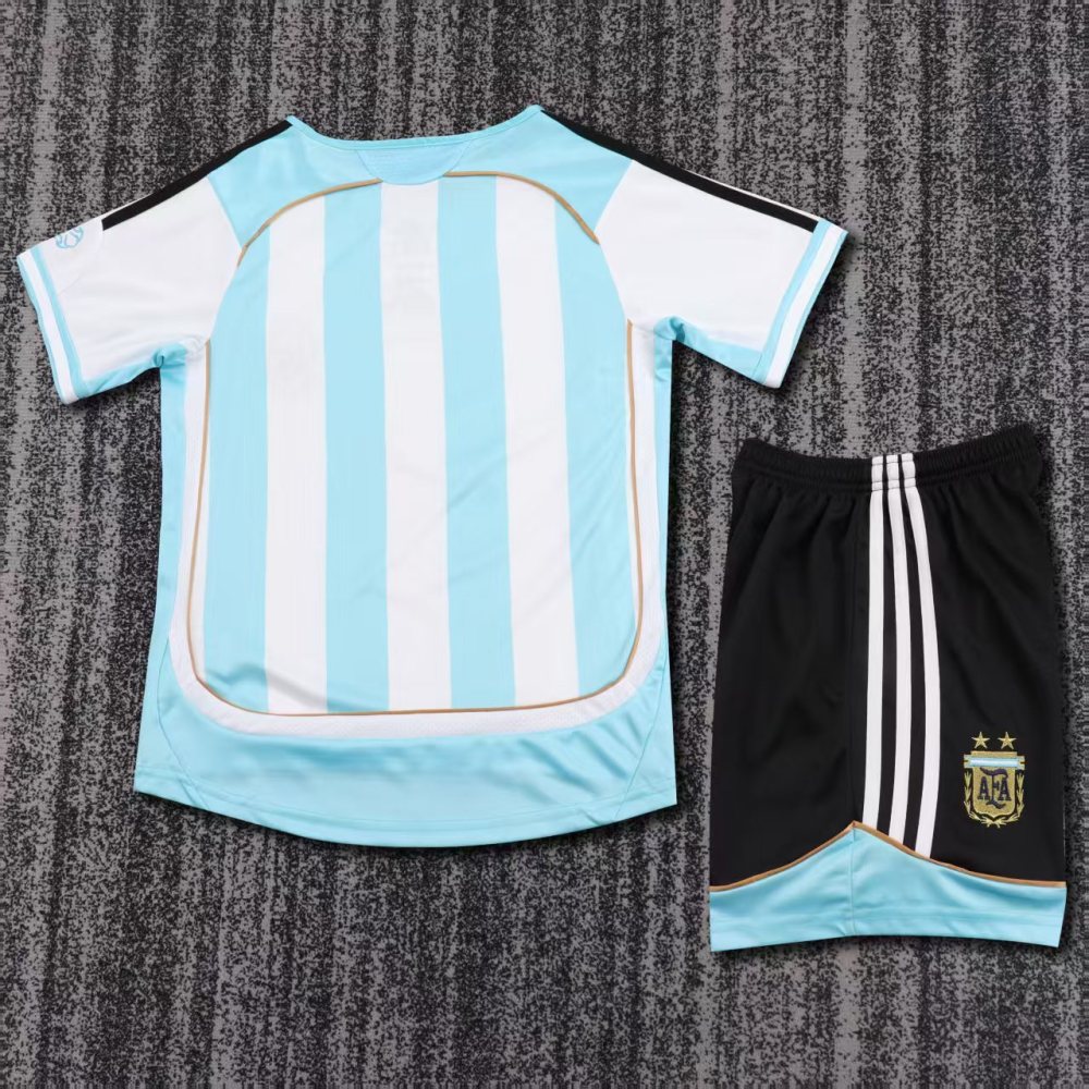 Kids 2006-07 Argentina Home Jersey | short-sleeved | retro version