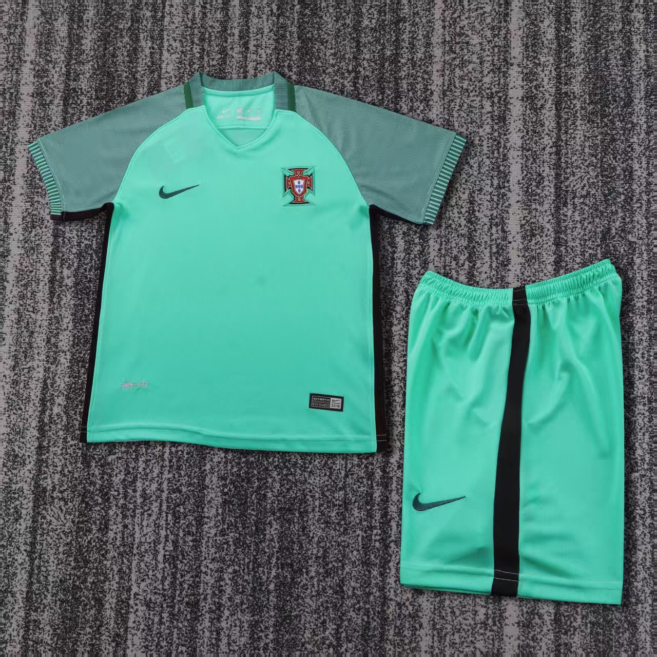 Kids 2016 Portugal Away Jersey | short-sleeved | retro version