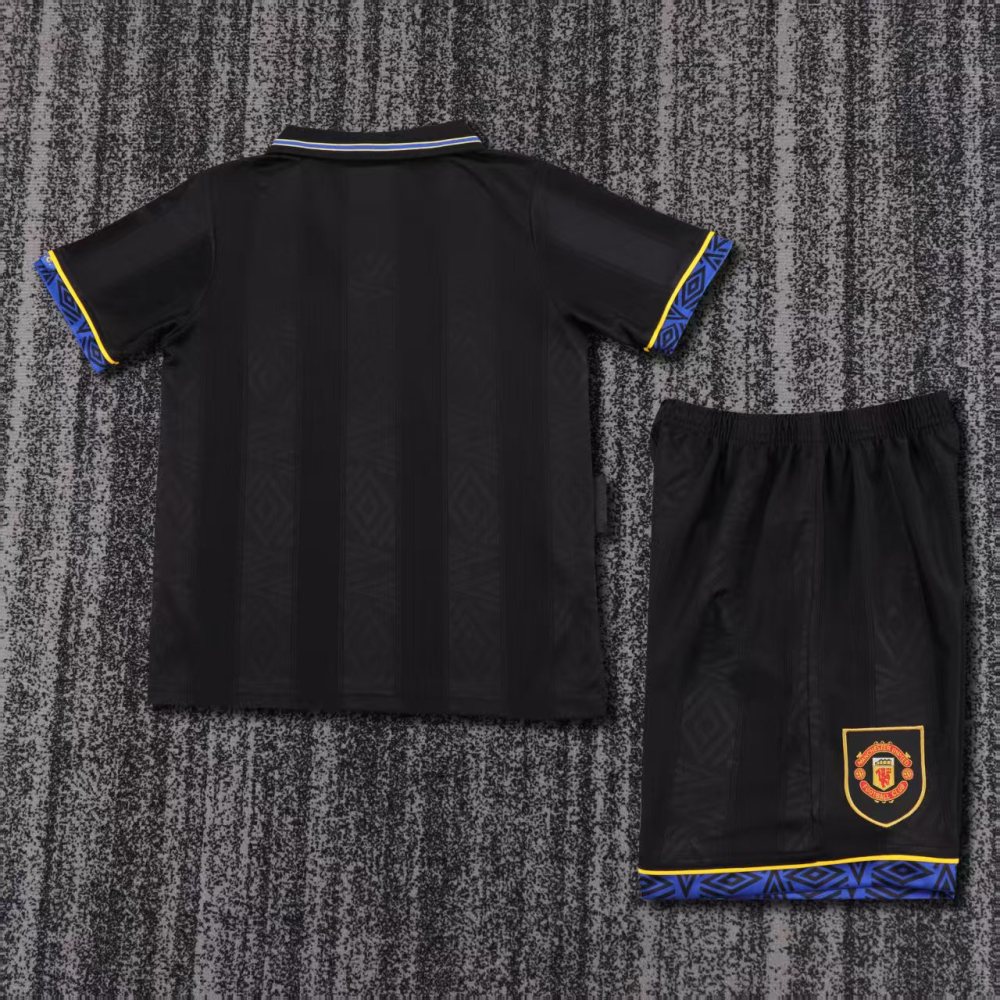 Kids 93-94 Manchester United away Soccer Jersey | short-sleeved | retro version