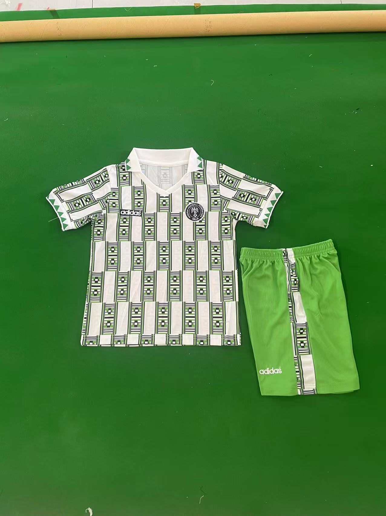 Kids 94 Nigeria Away Soccer Jersey | short-sleeved | retro version