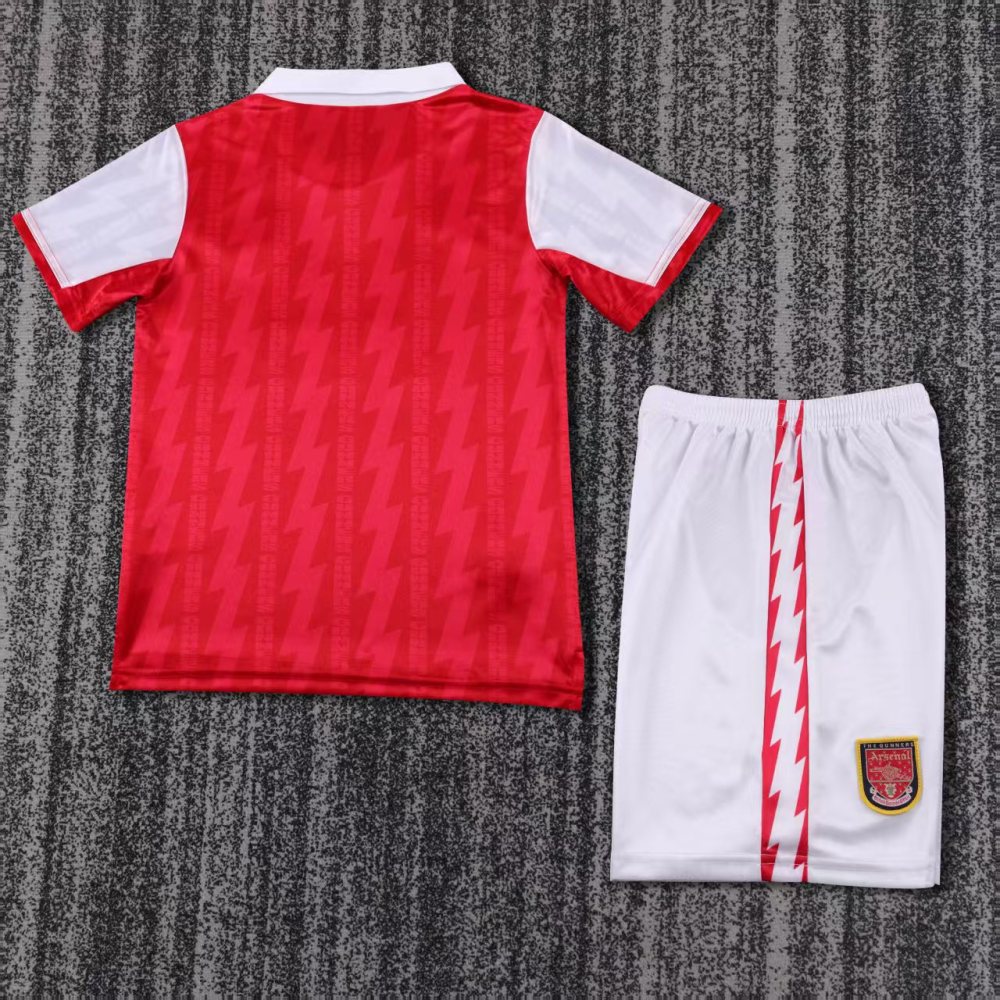 Kids 94-96 Arsenal Home Soccer Jersey | white-red | short-sleeved | retro version