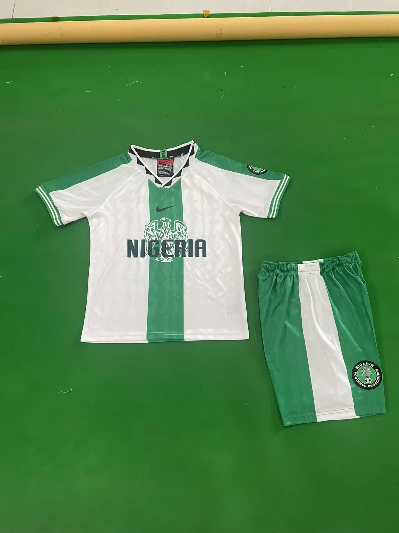 Kids 96 Nigeria Home Jersey | short-sleeved | retro version