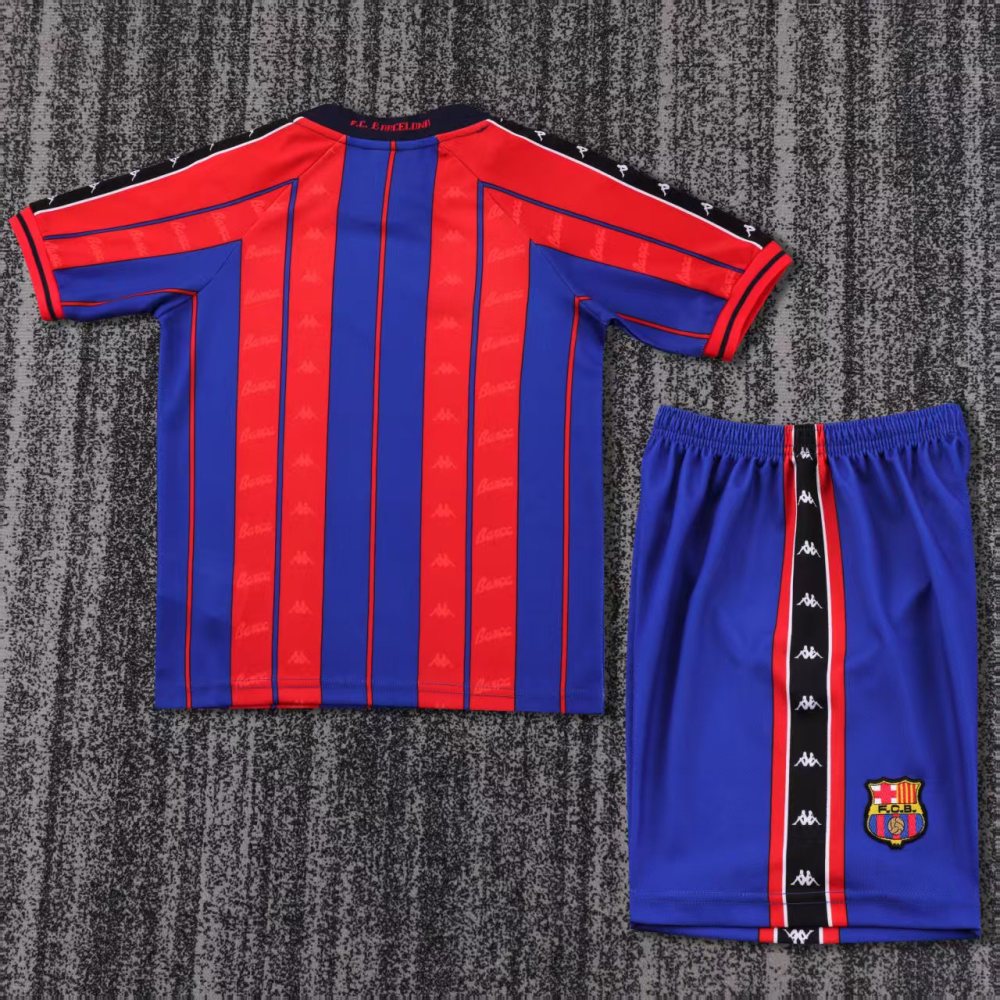Kids 97-98 Barcelona Home Jersey | short-sleeved | retro version