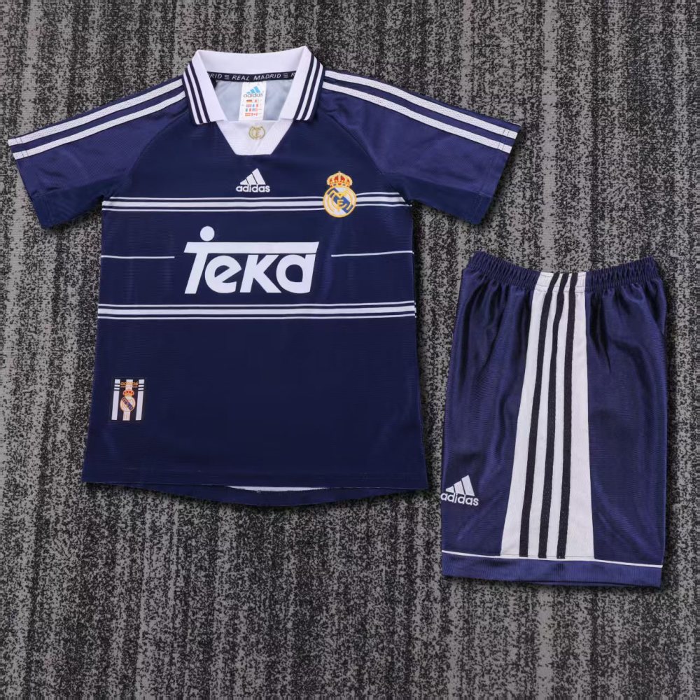 Kids 98-99 Real Madrid Away Jersey | short-sleeved | retro version