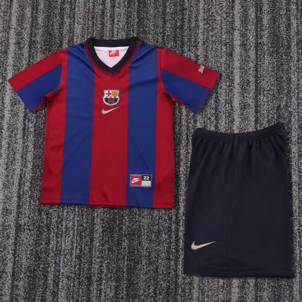 Kids 98-99 Barcelona Home Jersey | short-sleeved | retro version