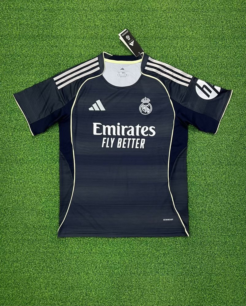 25-26 Real Madrid Away Jersey | black | thai version | short-sleeved | 416