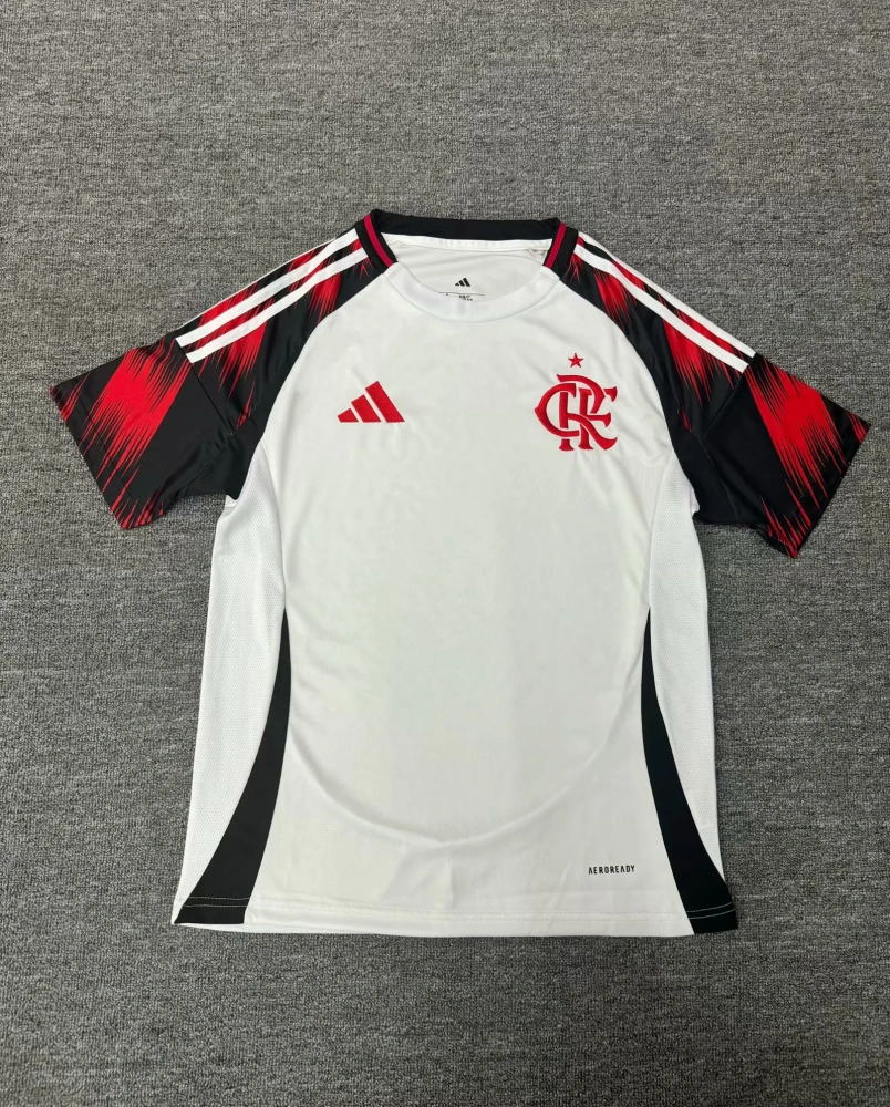 25-26 CR Flamengo Away Jersey | thai version | white | S-4XL | short-sleeved | C269