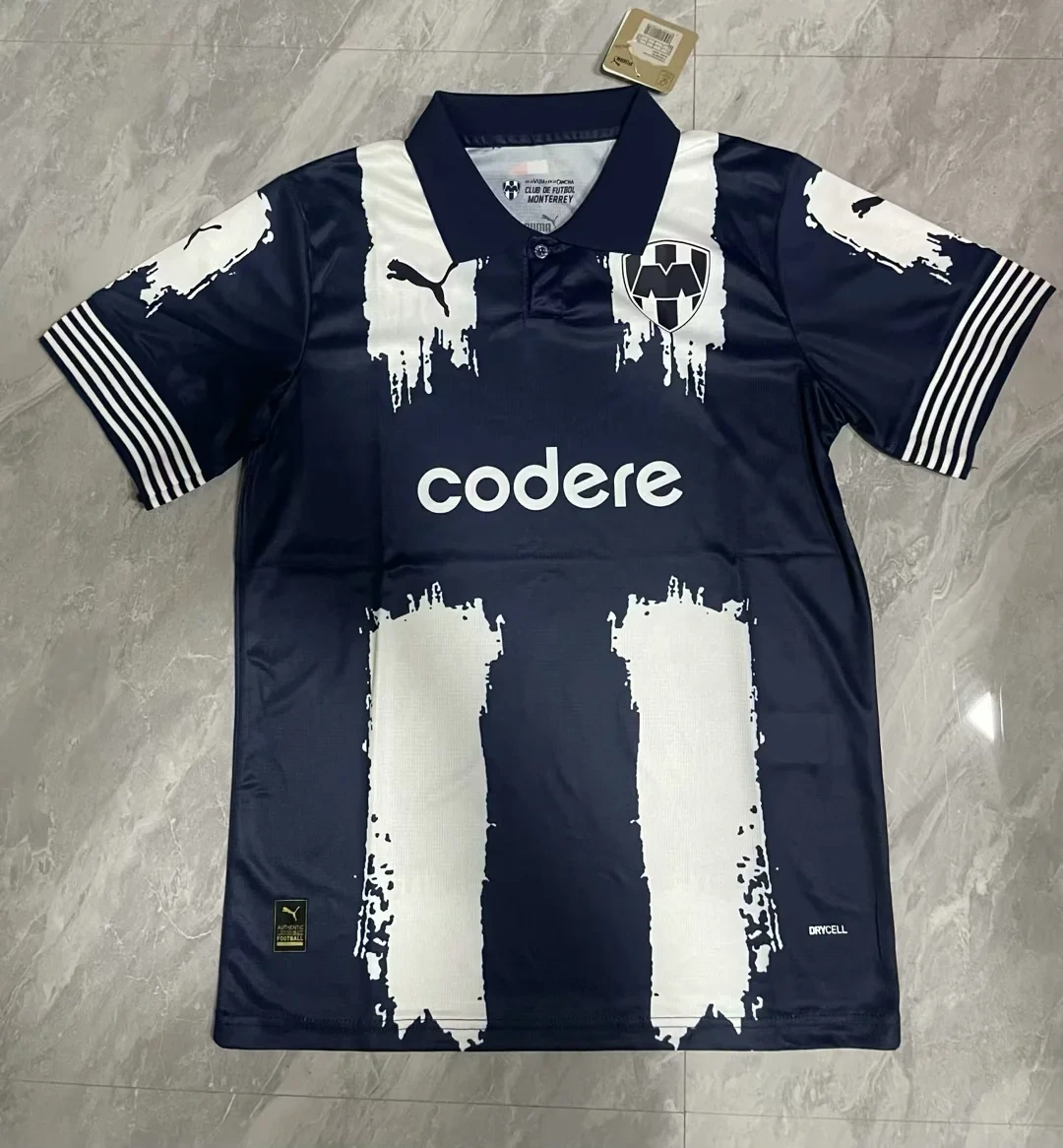 25-26 Monterrey Black and White  / Home Jersey | thai version | black | S-4XL | short-sleeved | 912
