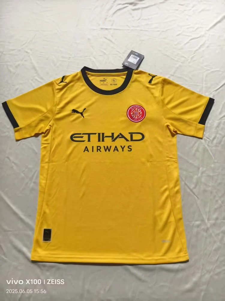 25-26 Girona FC Away Jersey | thai version | yellow | S-2XL | short-sleeved | C269