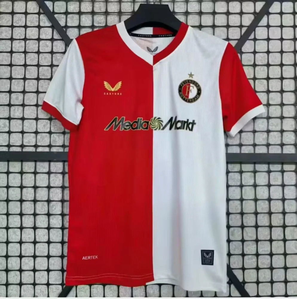 25-26 Feyenoord Home Jersey | thai version | red and white | S-4XL | short-sleeved | C269