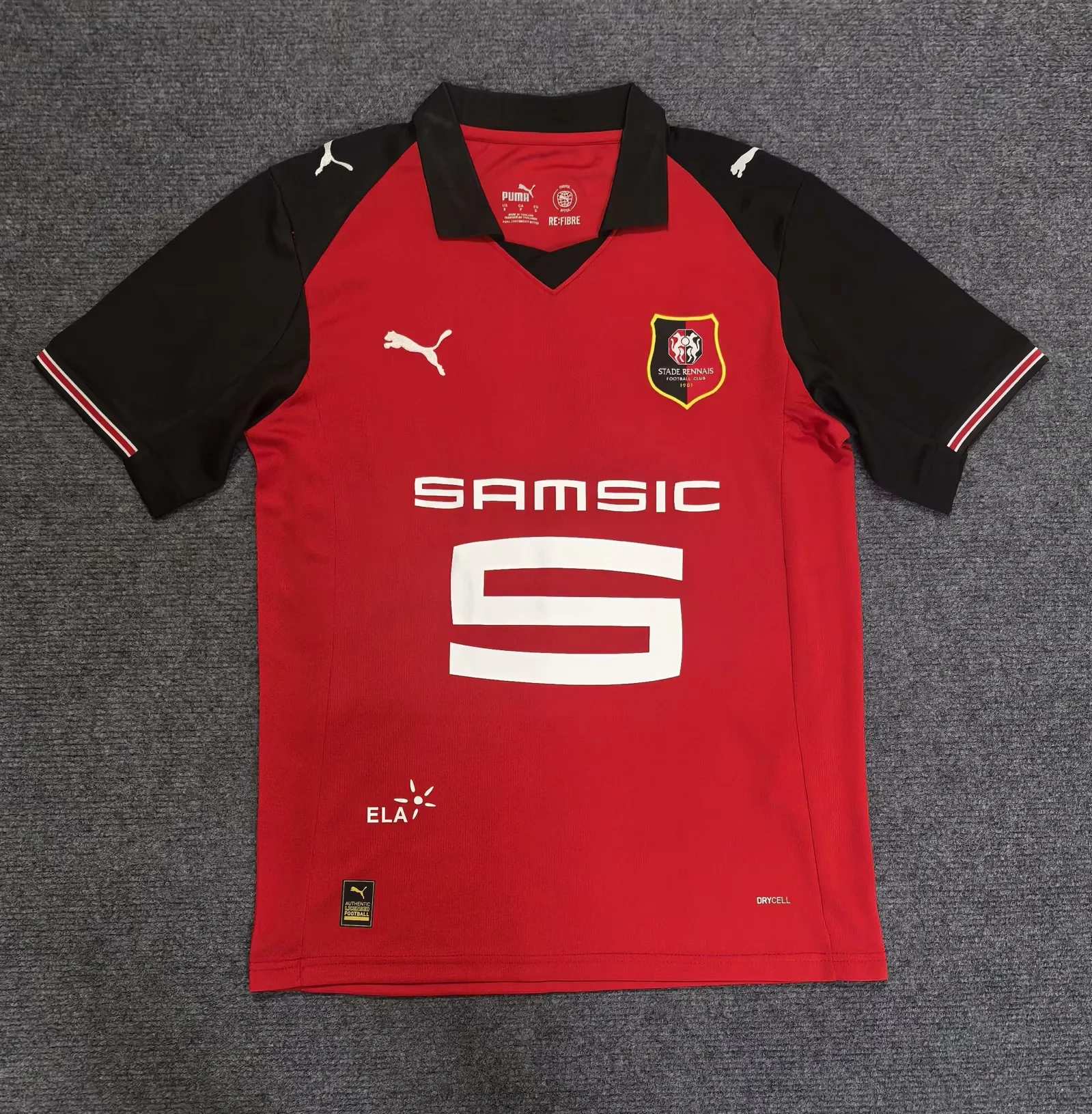 25-26 FC Rennais Home Jersey | thai version | red and black | S-2XL | short-sleeved | C269