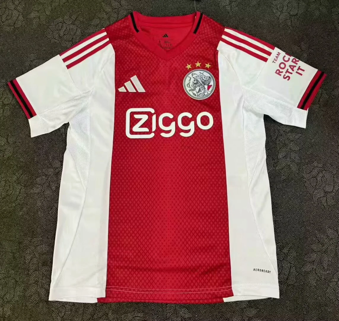 25-26 Ajax Home Jersey | Red and White | thai version | S-4XL | short-sleeved | C269