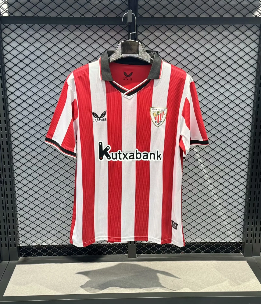 25-26 Athletic Home Jersey | thai version | red and white | S-4XL | short-sleeved | C269