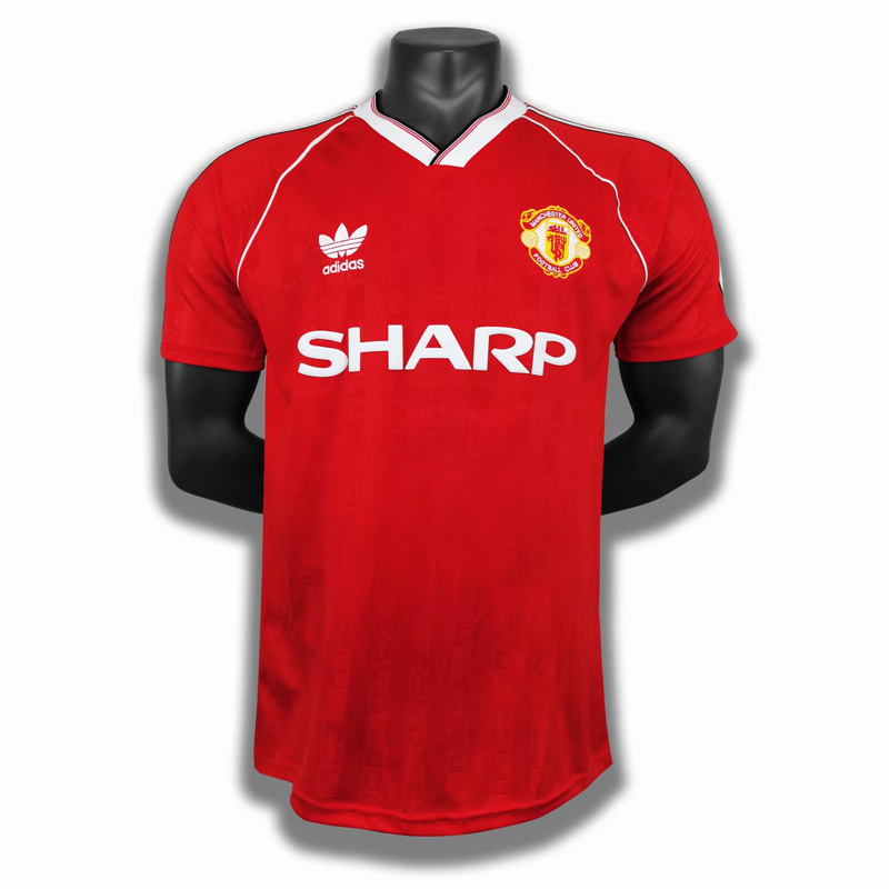 Adult 1988-90 Manchester United  home and away Soccer Retro Jersey