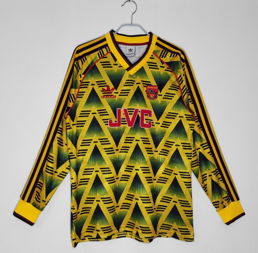 1991-93 Arsenal Away Jersey | Long-sleeved | [Retro Edition] | 710