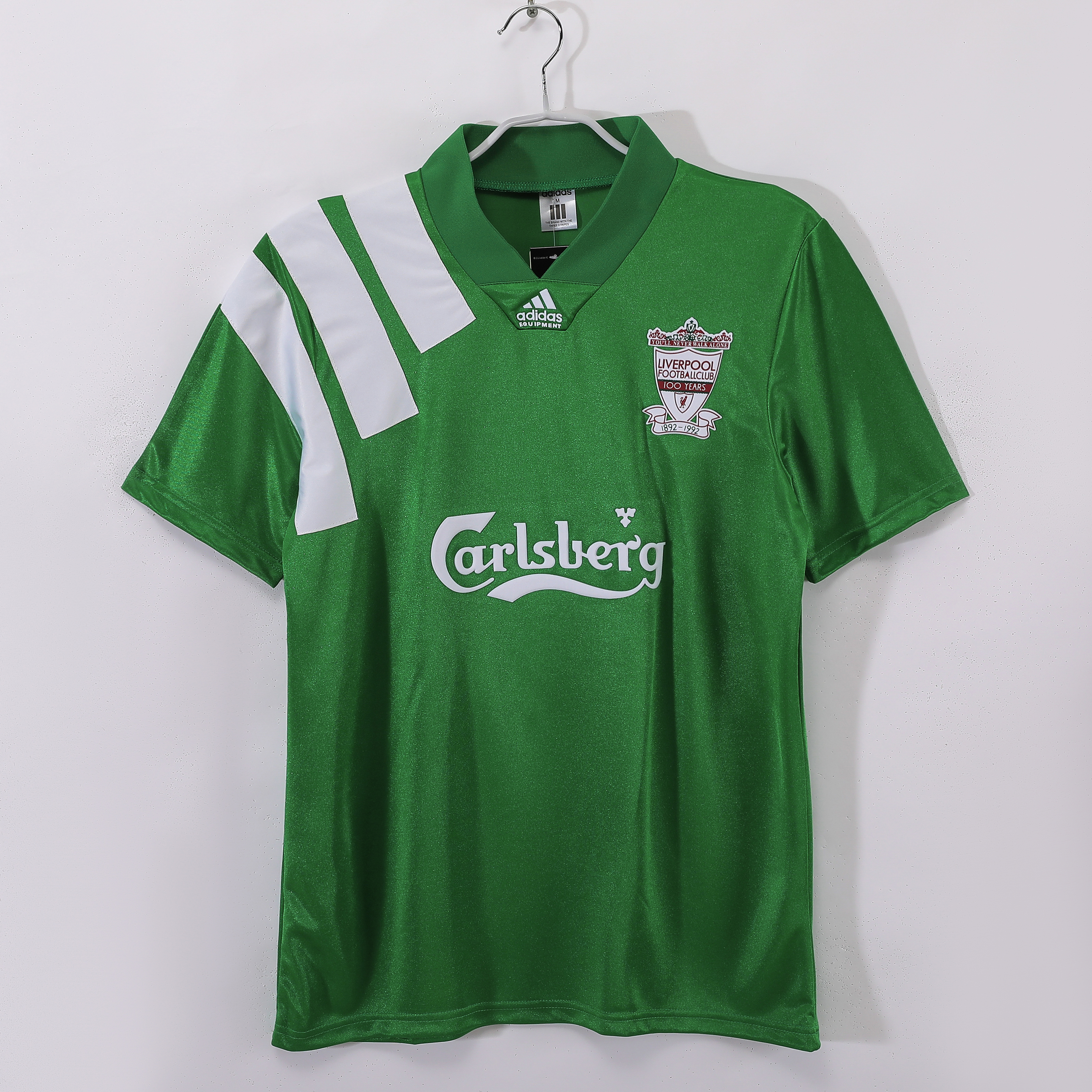 Adult 1992 93 Liverpool Home and Away Soccer Jersey | Green | Red |short-sleeved | [Retro Edition] | 711