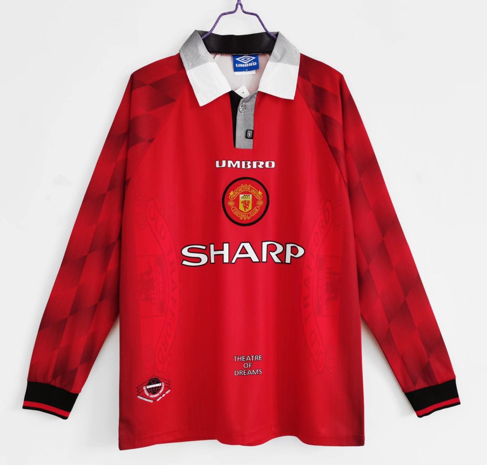1996 97 Manchester United Home Jersey | Long-sleeved | [Retro Edition] | 710