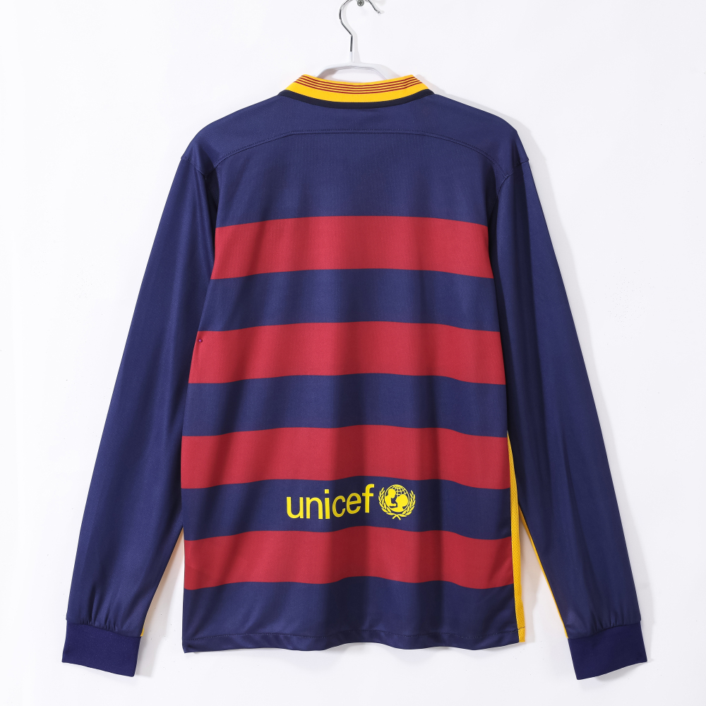 2015 16 FC Barcelona Home Jersey | Long-sleeved | [Retro Edition] | 710