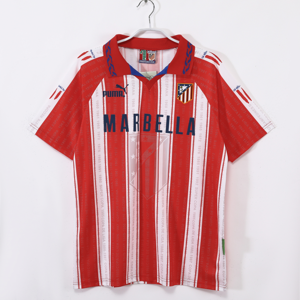 1995 96 Atletico Madrid Home Jersey | short-sleeved | [Retro Edition] | 710