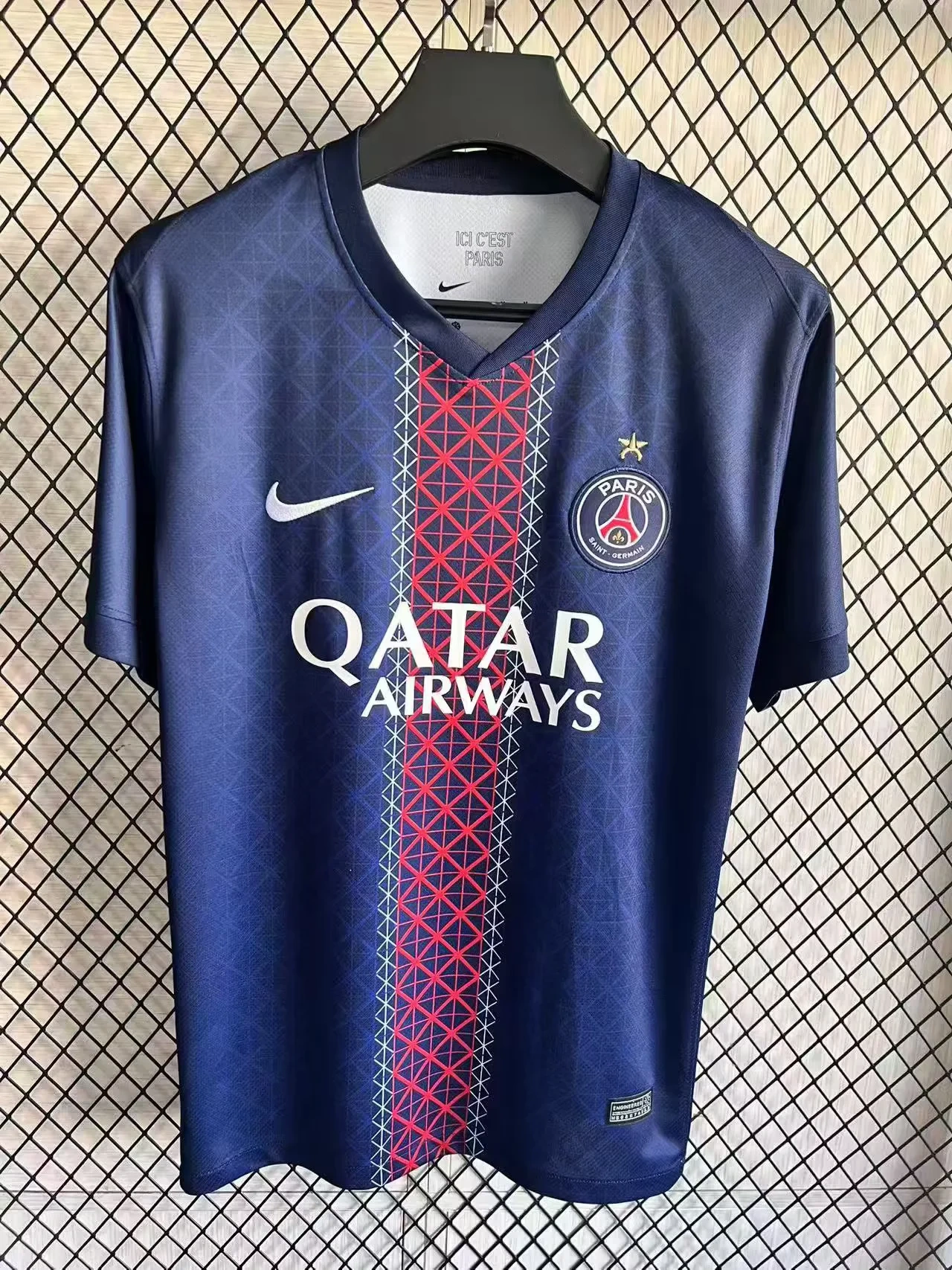 25 26 Paris Home Jersey Embroidery with stars | thai version | | S-2XL | PSG | short-sleeved
