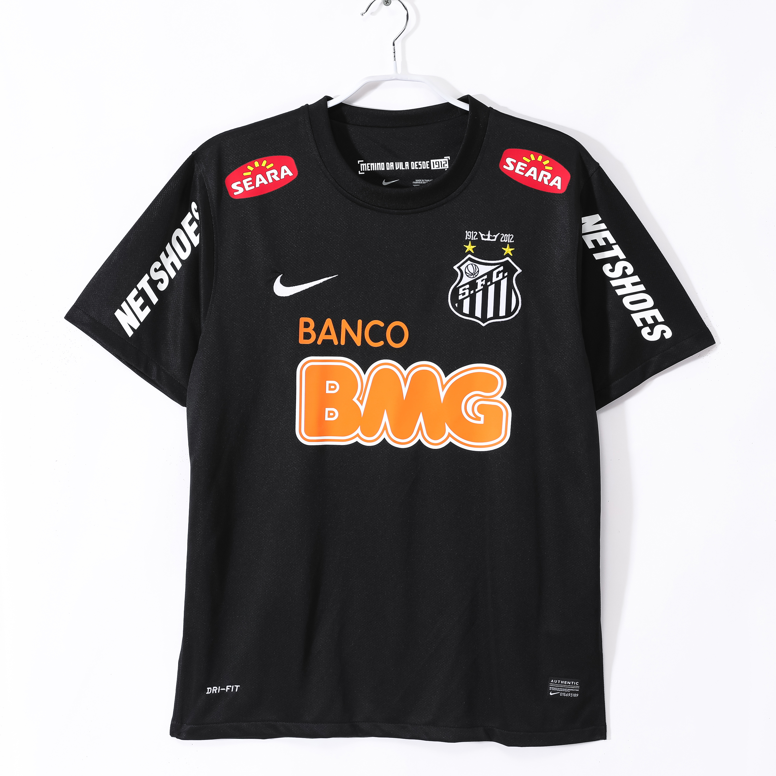 2013  retro Santos home  Away Jersey | thai version | black and white | S-2XL | short-sleeved | 710