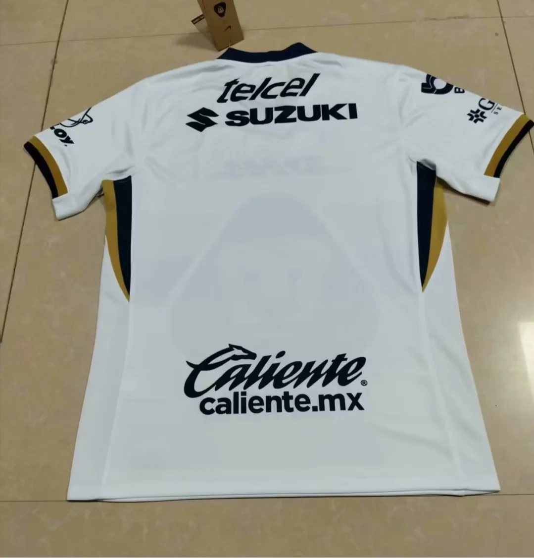 25-26 Unam Pumas Home Jersey | thai version | white | S-4XL | short-sleeved