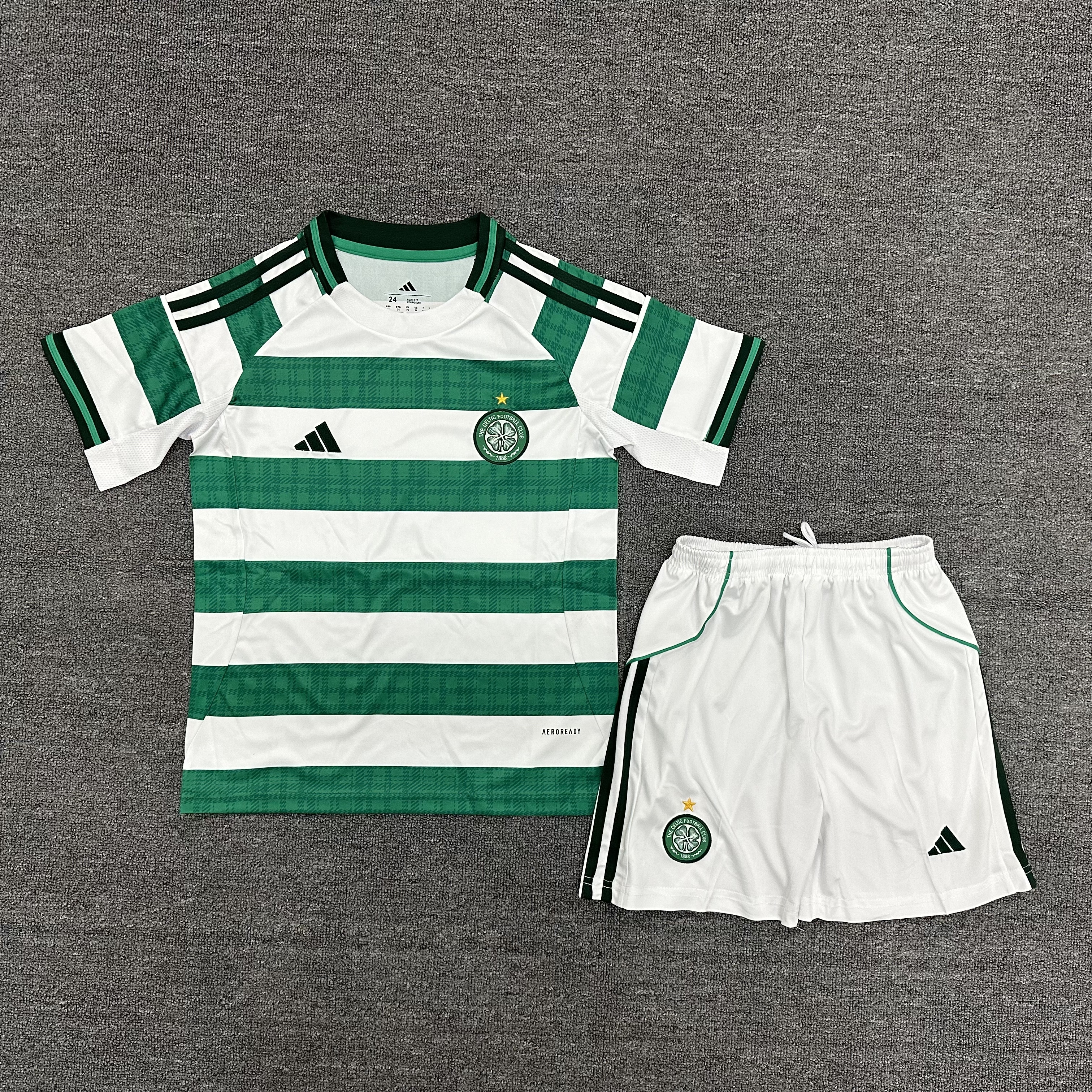 Kids Celtics Home Soccer Jersey | short-sleeved | Commemorative Edition | 507