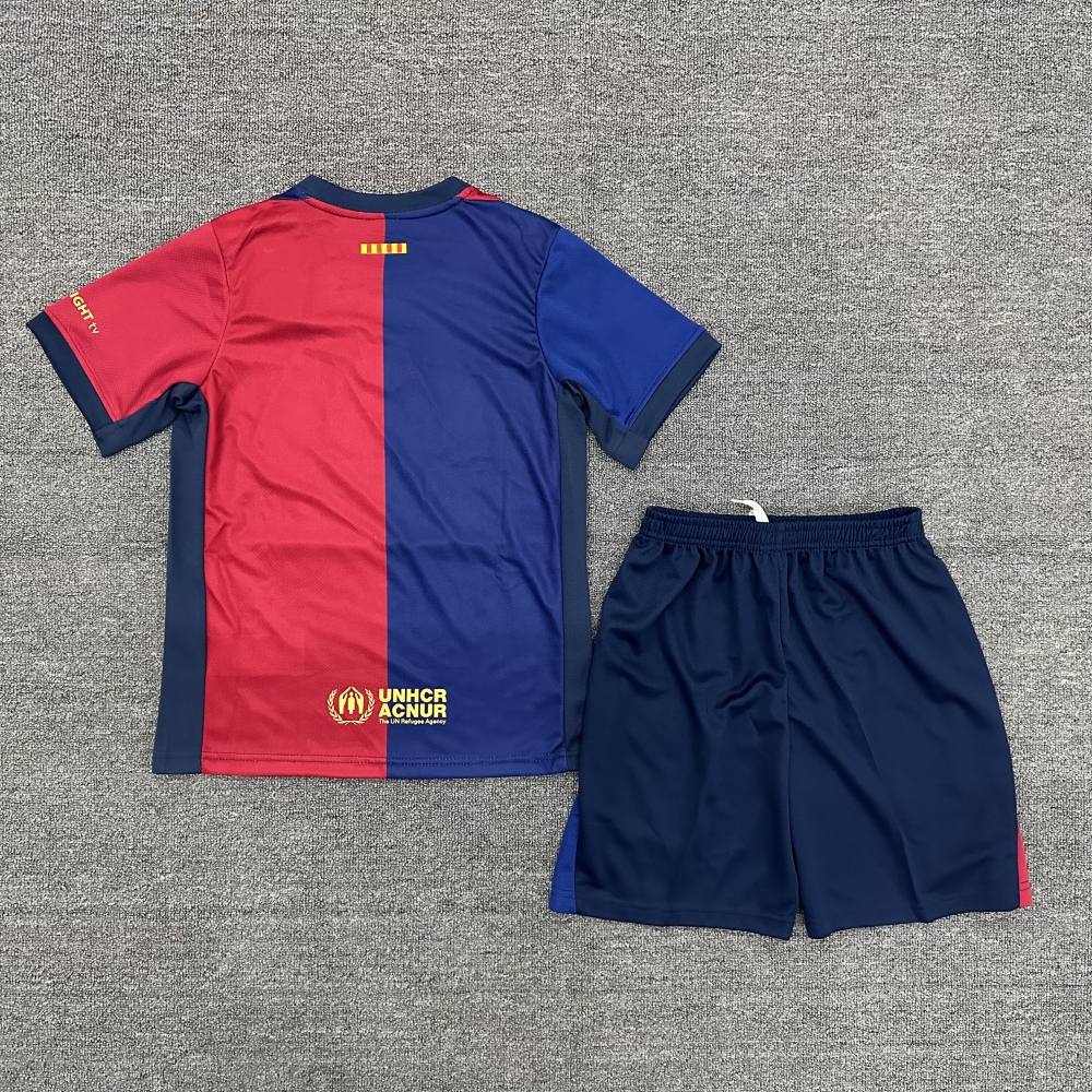 Kids Barcelona Home Soccer Jersey | short-sleeved | 507