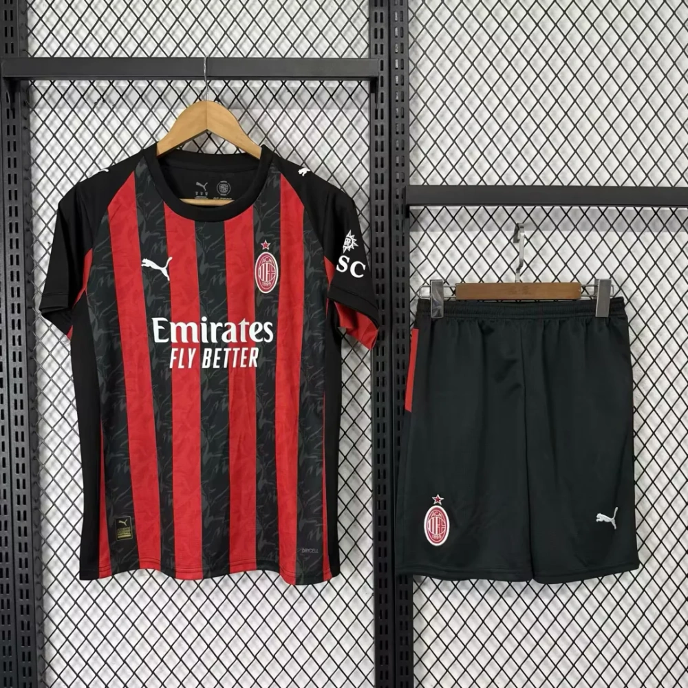 Kids 2526 AC Milan Home Soccer Jersey | short-sleeved | 507