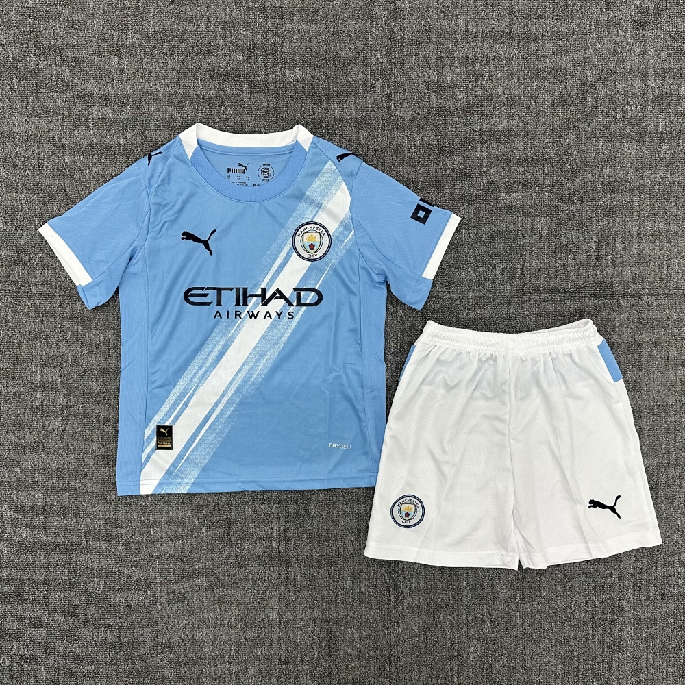 Kids 25/26 Manchester City Home / Away Soccer Jersey | short-sleeved | 507