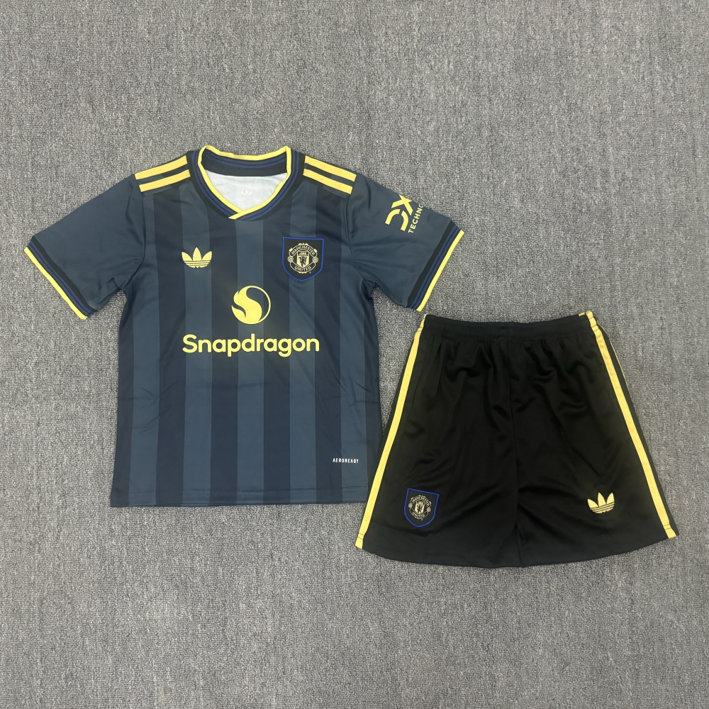 Kids 25/26 Manchester United Third Soccer Jersey | short-sleeved | 507