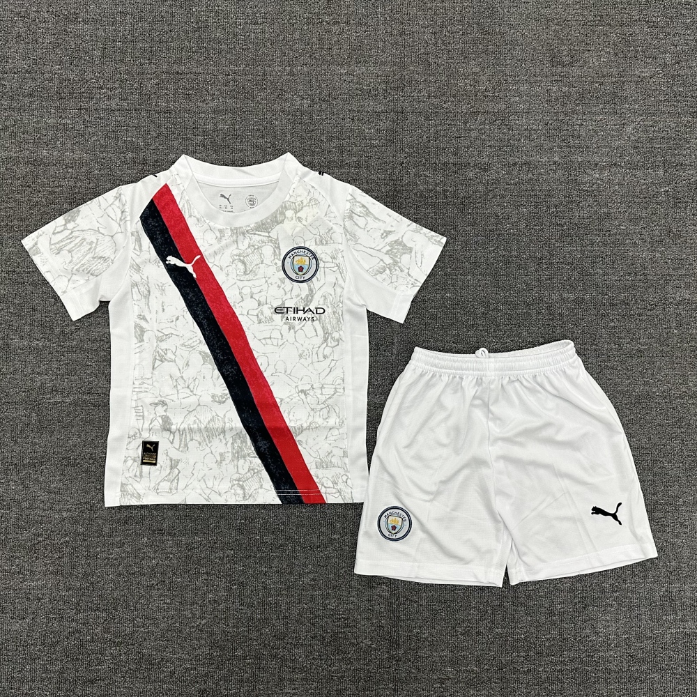 Kids 25/26 Manchester City Home / Away Soccer Jersey | short-sleeved | 507