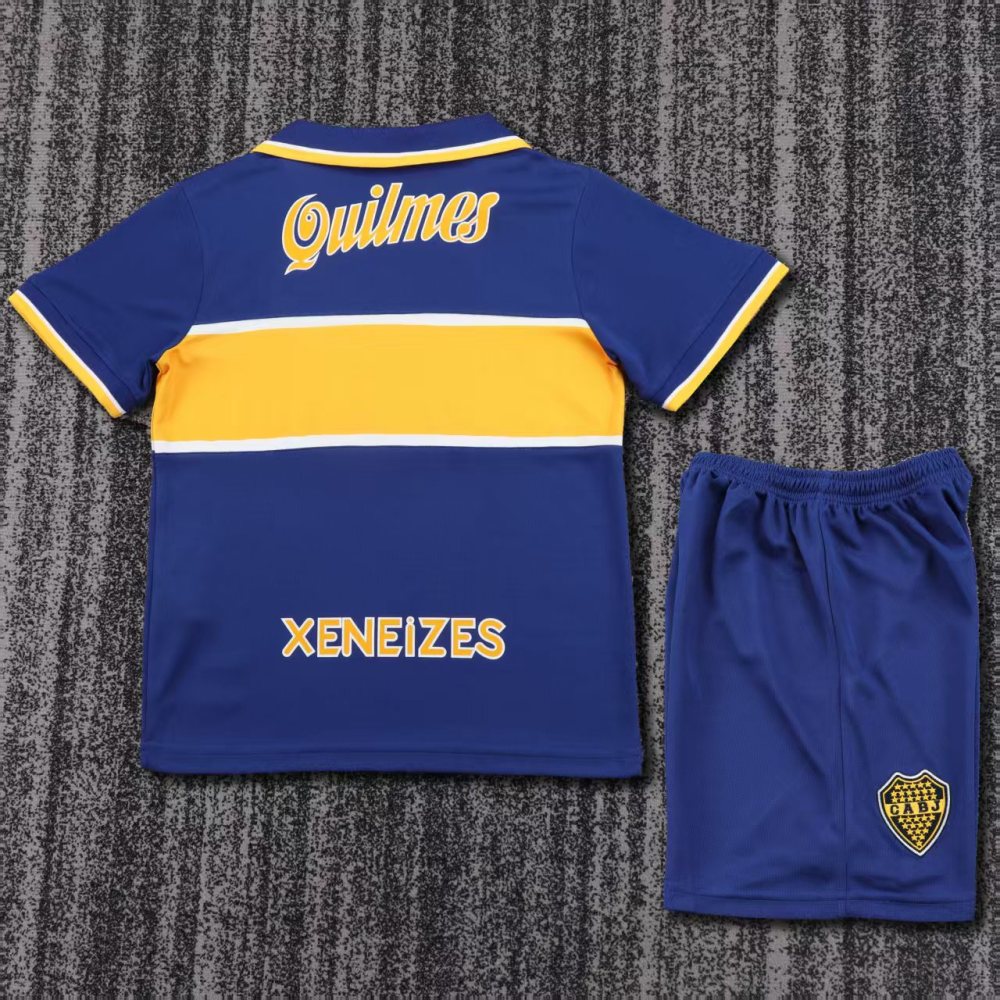 Kids 96-97 Boca home Soccer Jersey | short-sleeved | retro version
