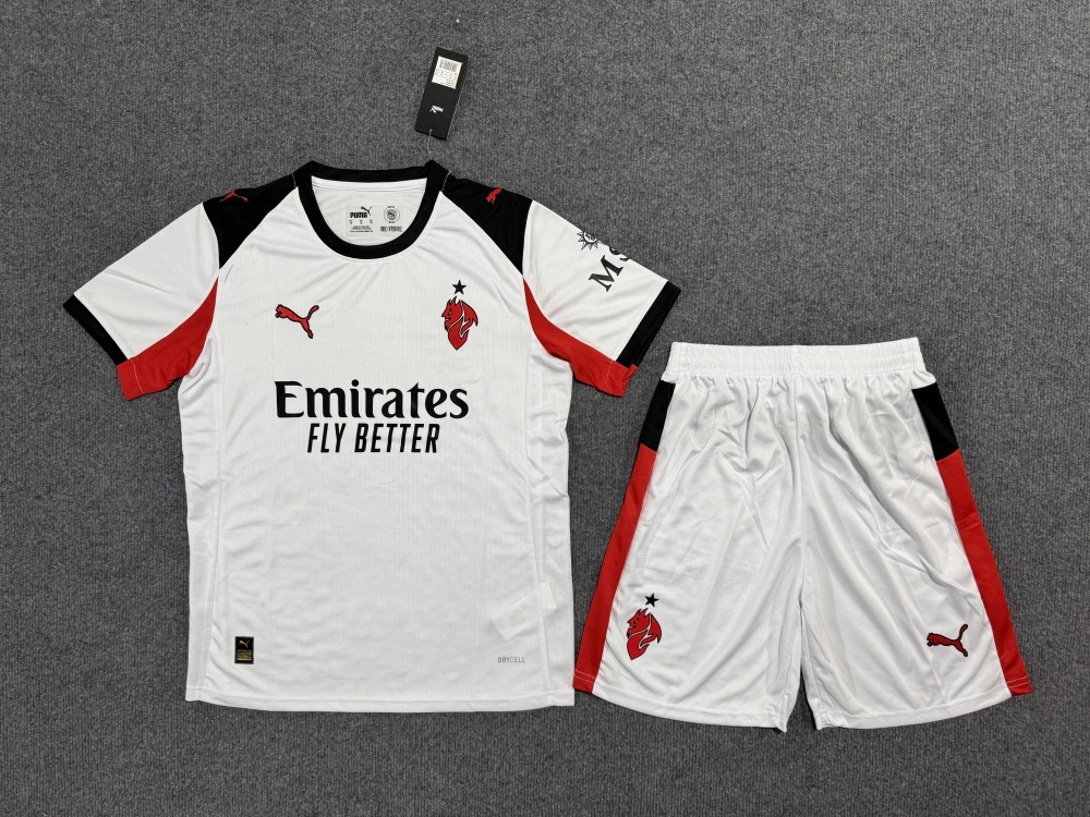 25/26 AC Milan's  Away white Adult  Kit Third Soccer Jersey | short-sleeved | S-2XL | 269
