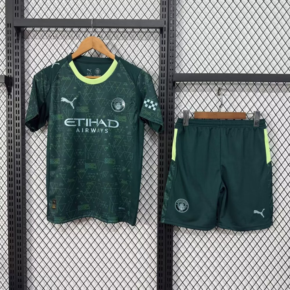 Kids 2526 Manchester City's Third away Soccer Jersey | short-sleeved