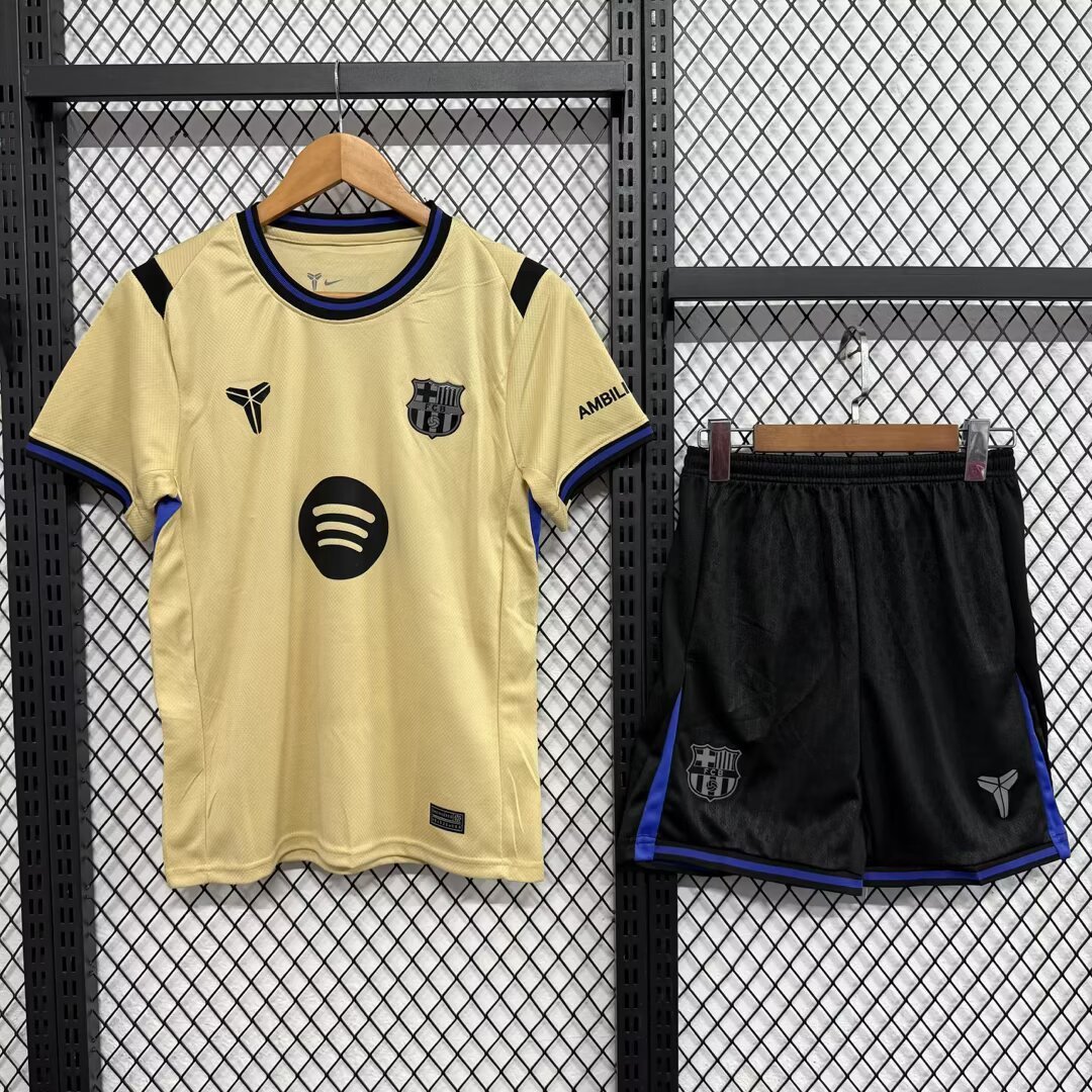 Kids 2526 Barcelona third away Soccer Jersey | short-sleeved