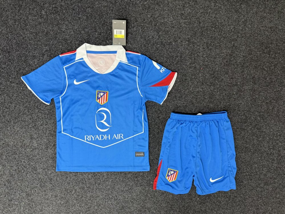 Kids 2526 Atletico Madrid away Soccer Jersey | short-sleeved