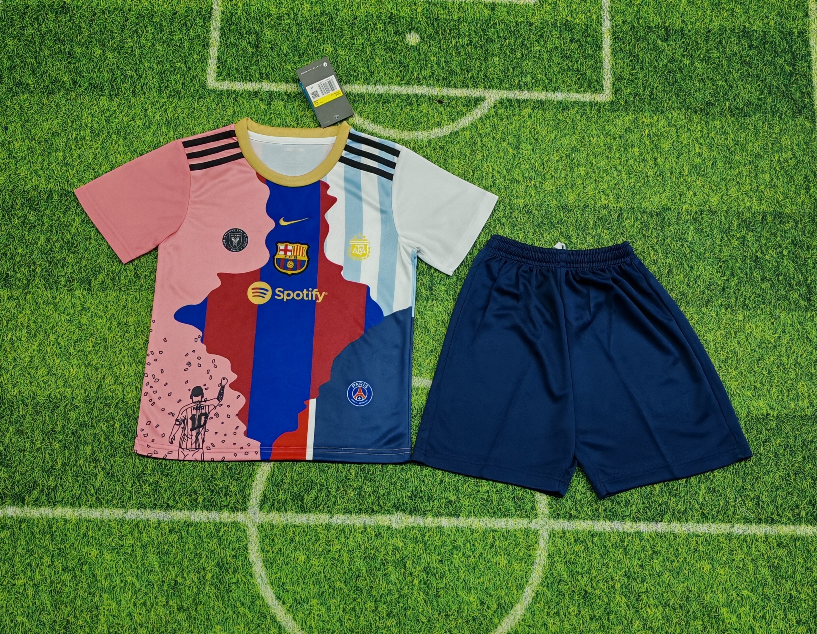 Kids 2526 Messi Neymar Commemorative Edition Soccer Jersey | short-sleeved