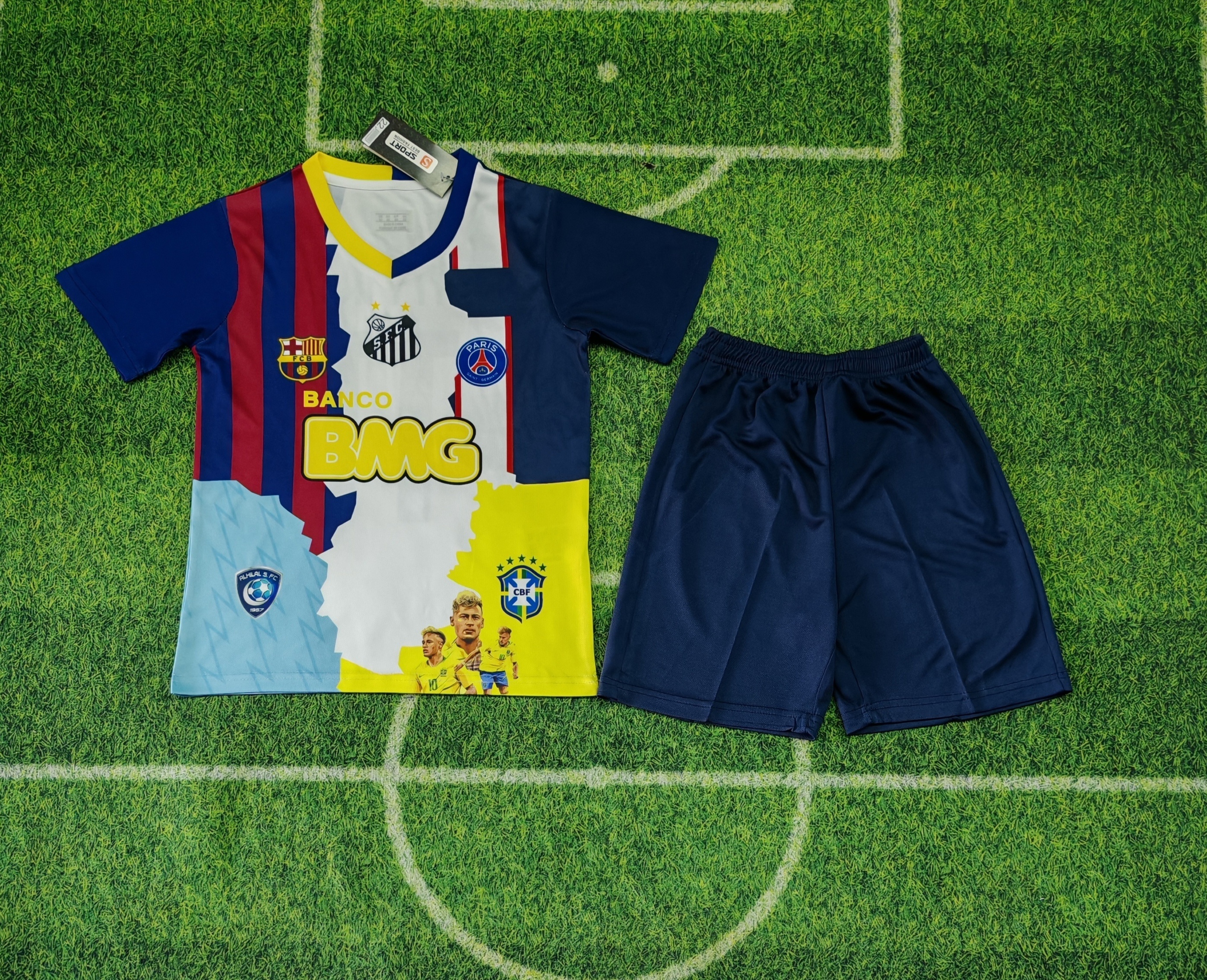 Kids 2526 Messi Neymar Commemorative Edition Soccer Jersey | short-sleeved