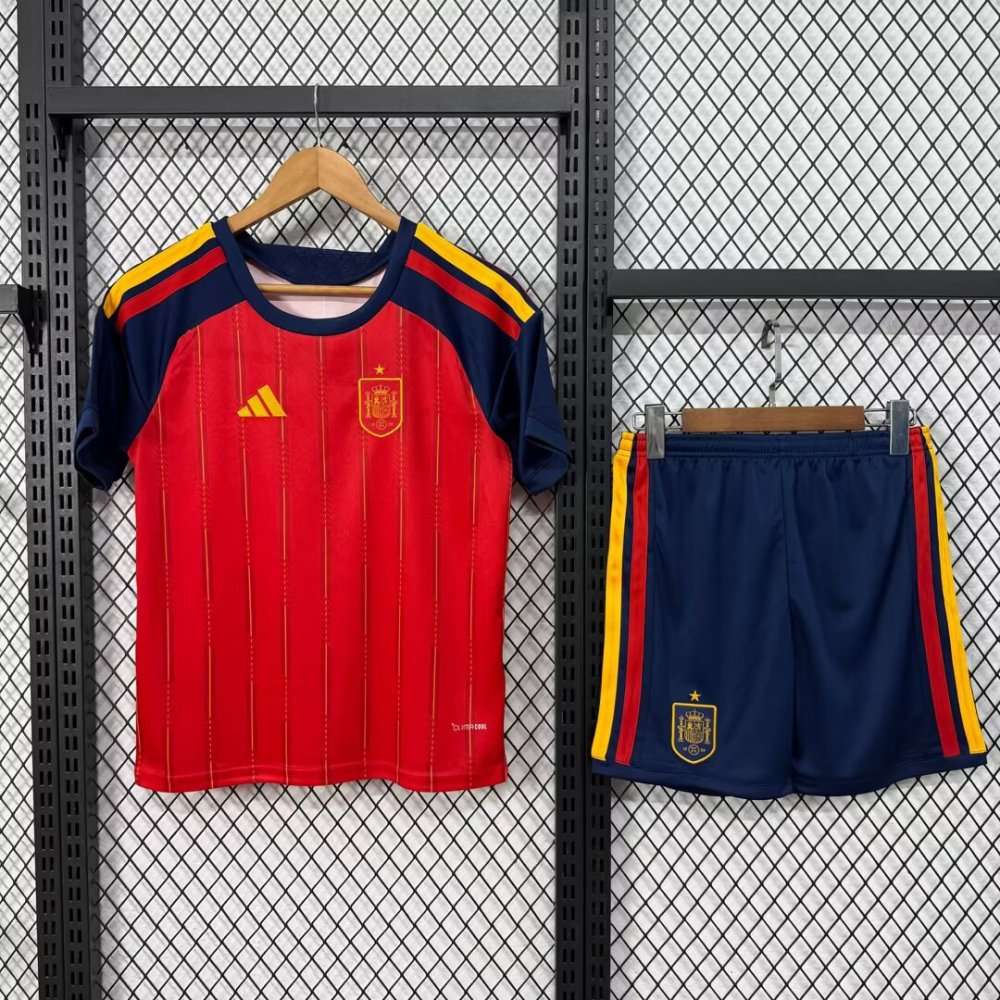 Kids 2026 Spain home away Soccer Jersey | short-sleeved | 507
