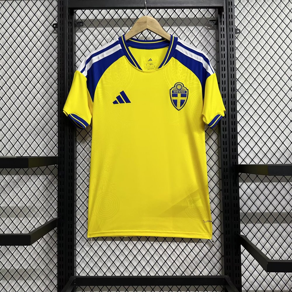 26-27 World Cup Sweden Home  Jersey | Thai Version | short-sleeved