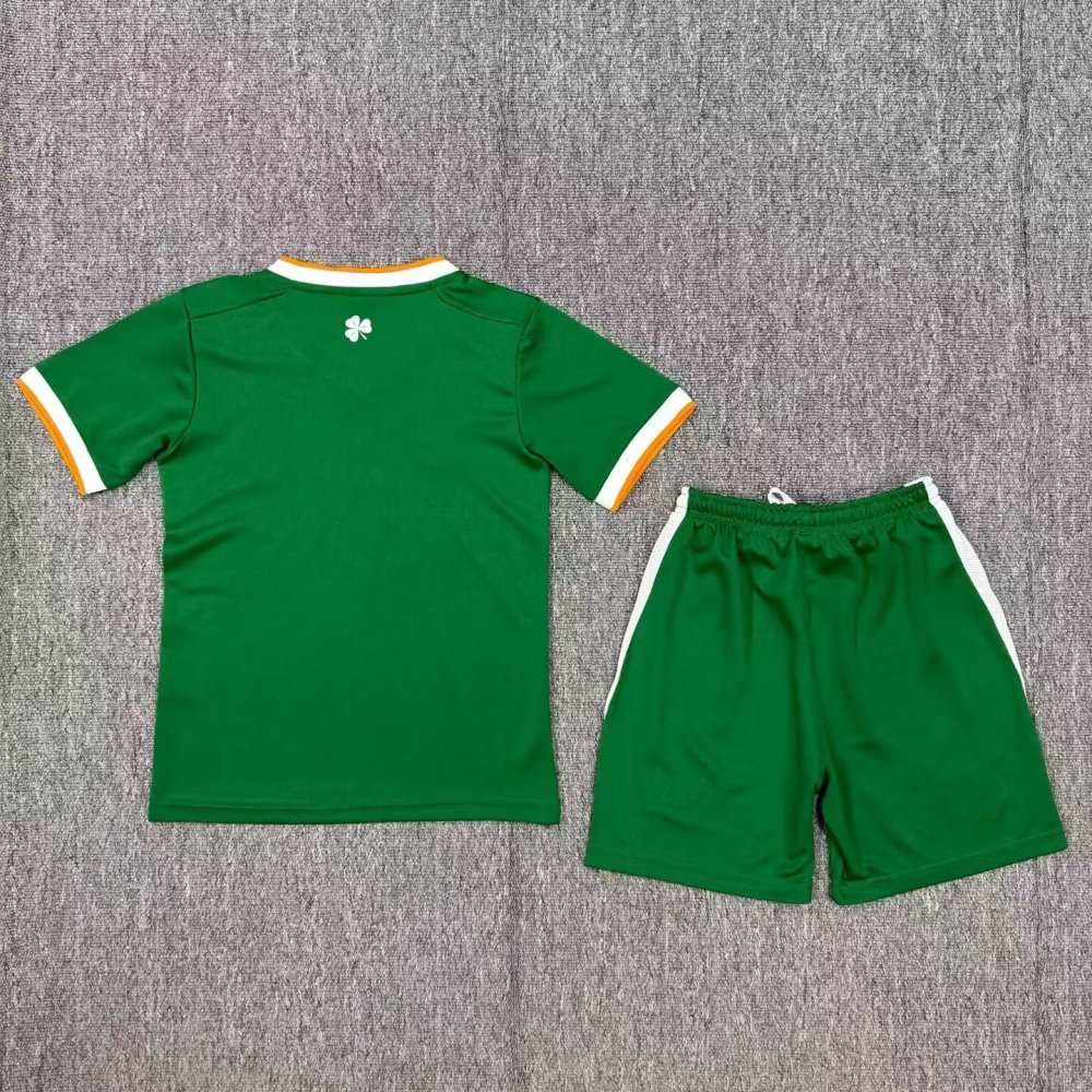Kids 26 27 Ireland home Soccer Jersey | short-sleeved | QIUW
