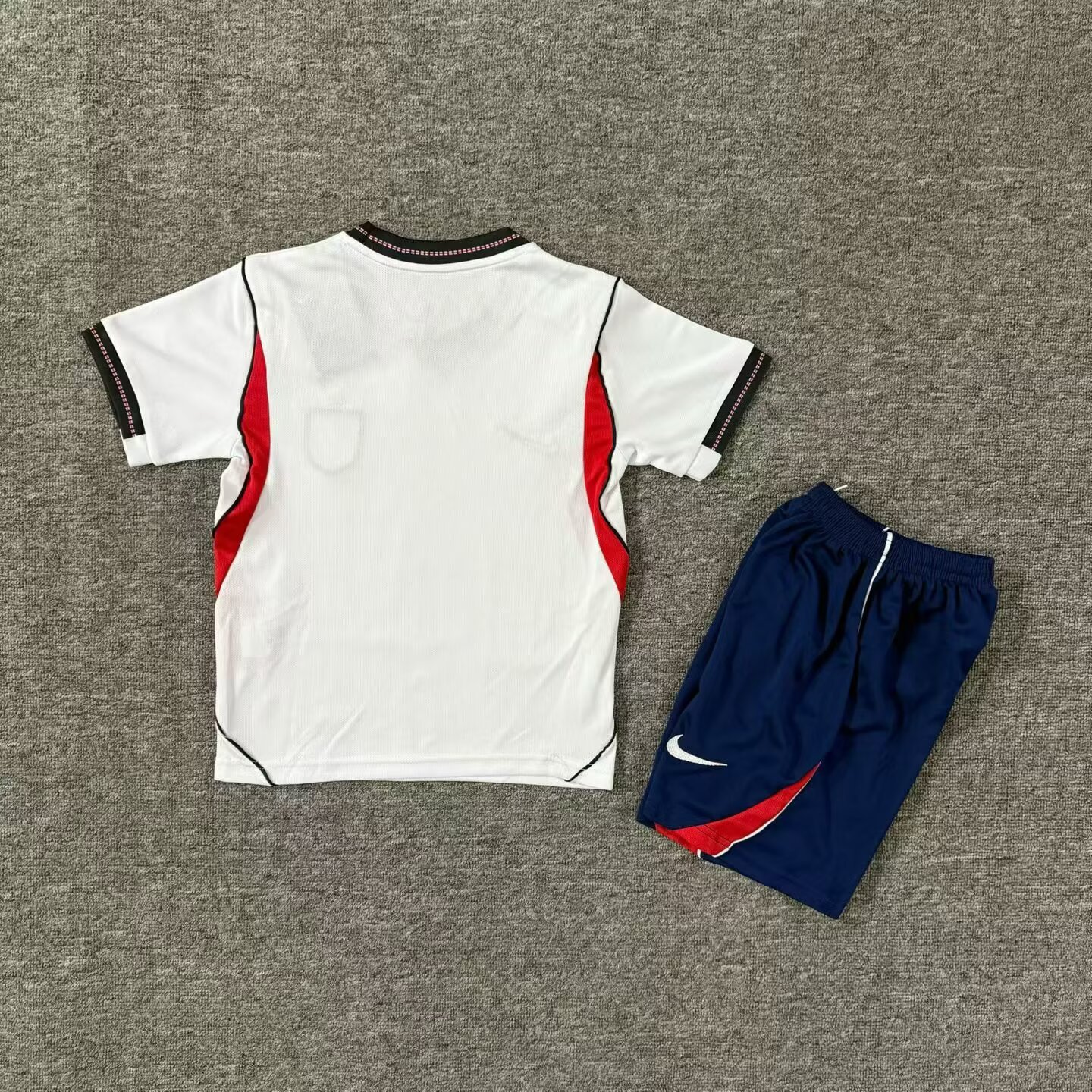 Kids 26 27 England home Soccer Jersey | short-sleeved | QIUW