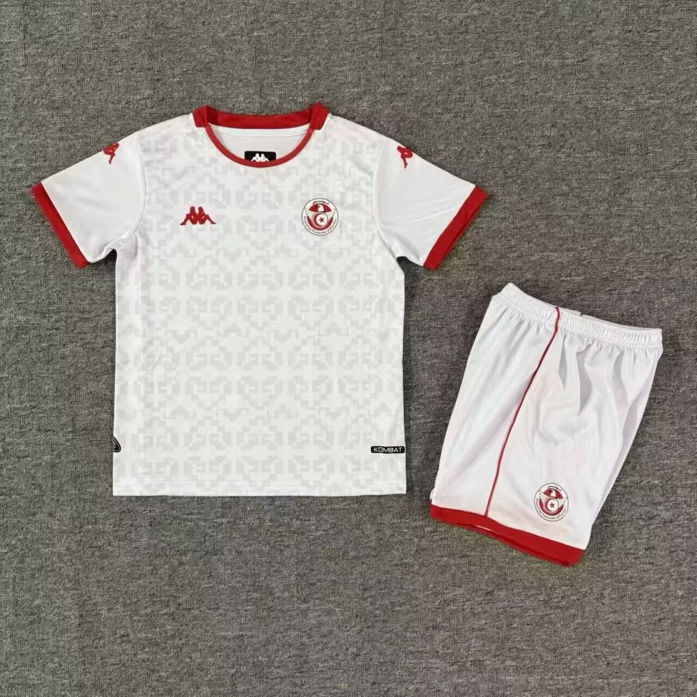 Kids 26 27 Tunisia Away Soccer Jersey | short-sleeved | QIUW